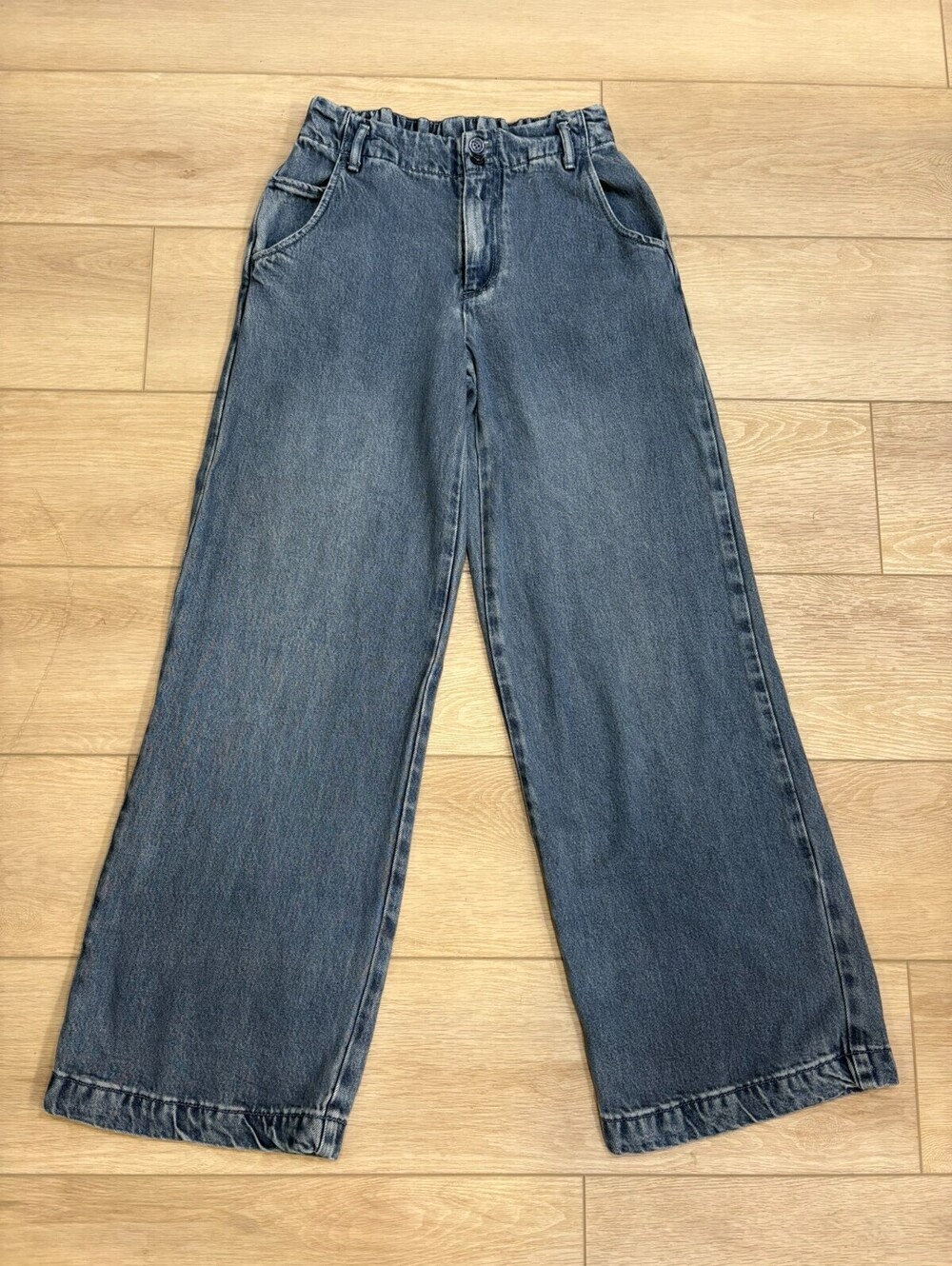YFB Young Fabulous & Broke Wide Leg High Rise Elastic Waist Jeans Size XS
